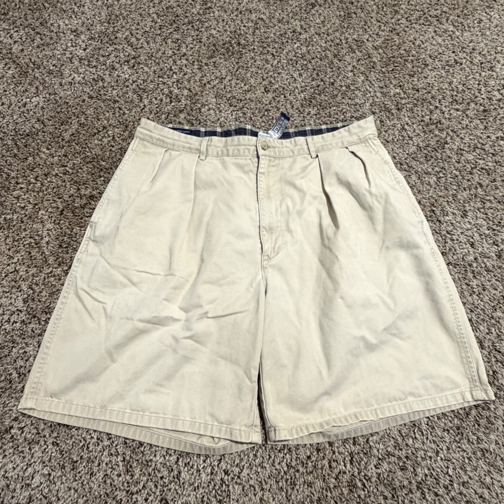 Polo Ralph Lauren Classic Golf Short Mens 36 Khaki Tan Pleated Cotton Chino 7.5"